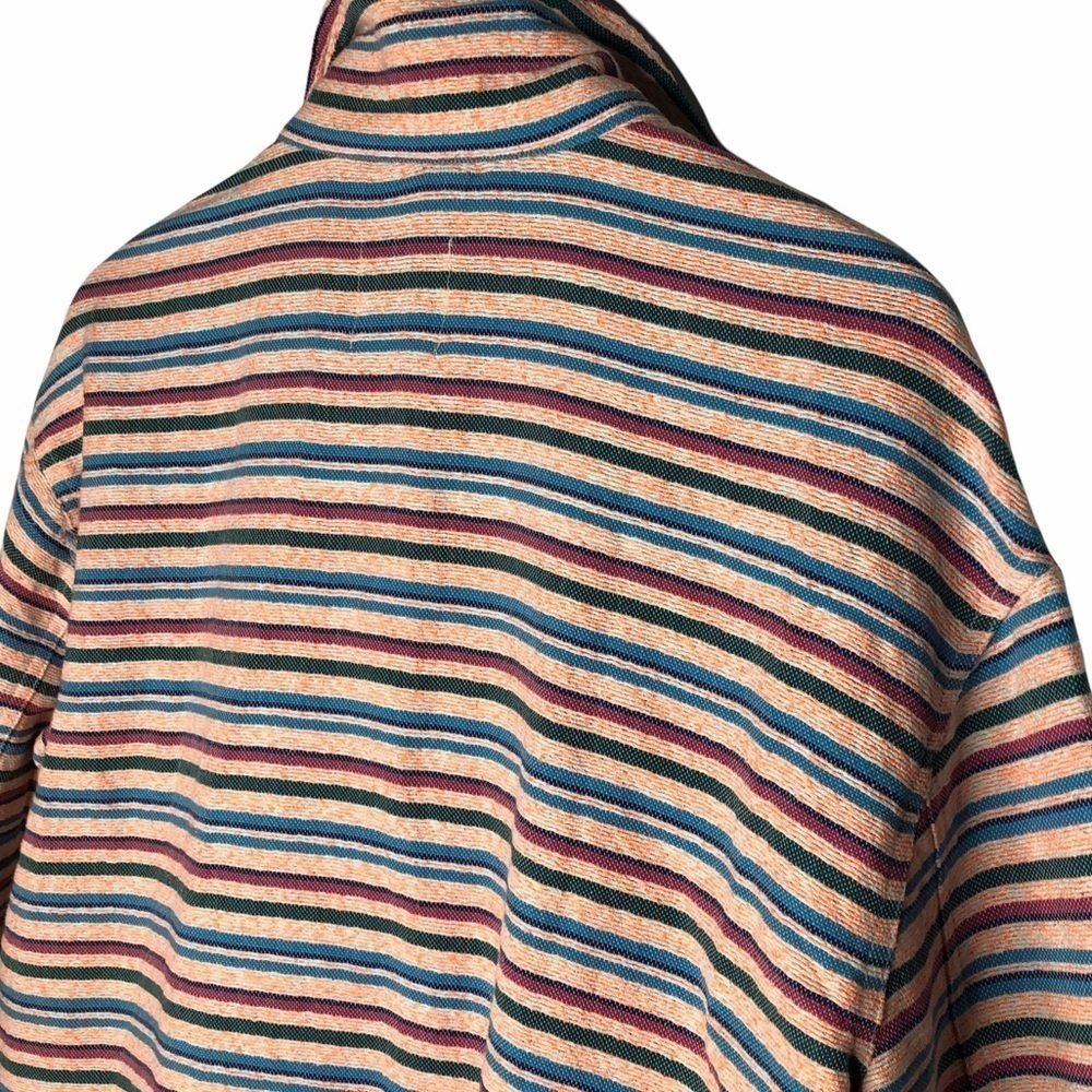 ZARA NWT “Leslie” Striped Shirt Jacket Size Medium in Bright Pink Multi - Picture 8 of 15